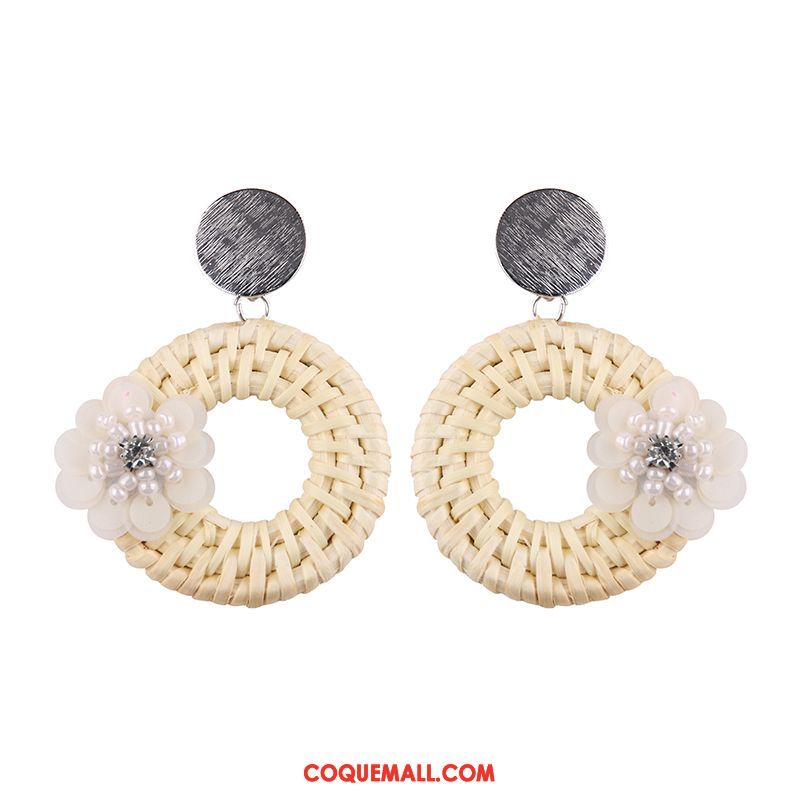 Boucles D'oreilles Femme Manuel Longue Section Vacances, Boucles D'oreilles Tissage Tassel