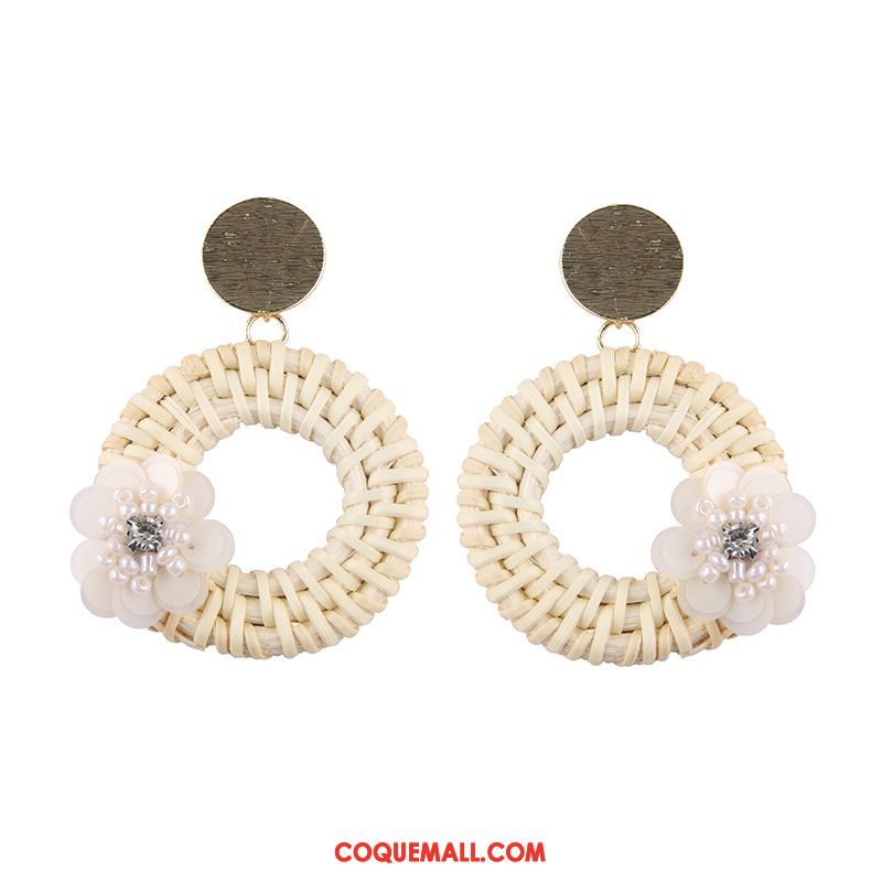 Boucles D'oreilles Femme Manuel Longue Section Vacances, Boucles D'oreilles Tissage Tassel