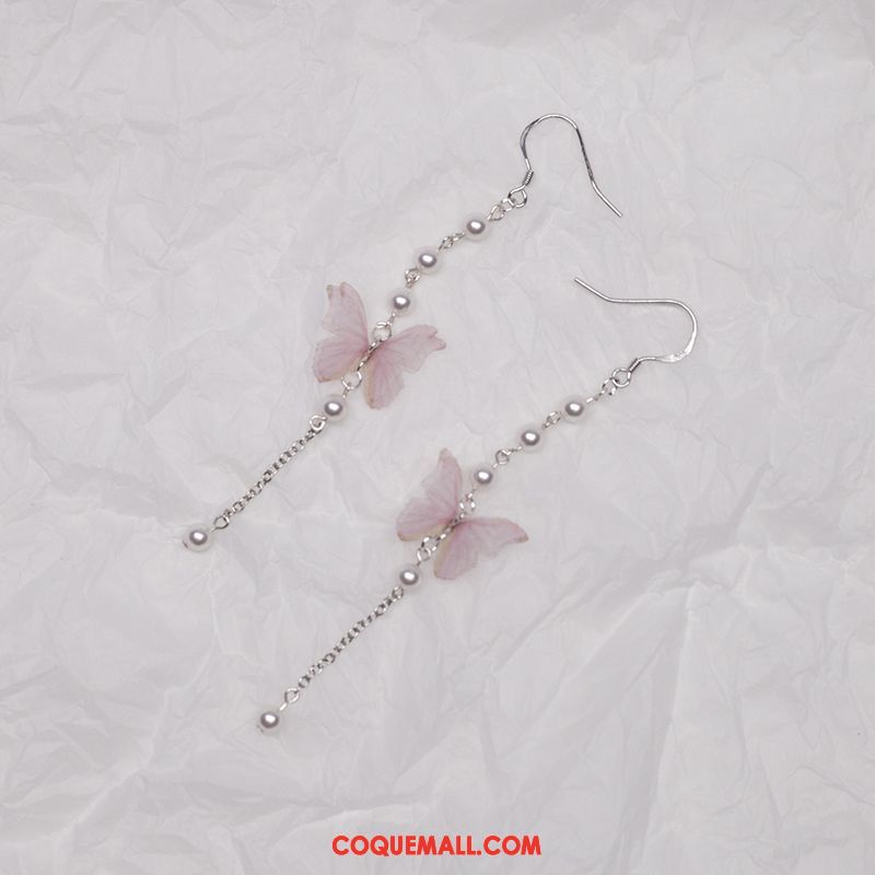 Boucles D'oreilles Femme Perle Tassel Accessoires, Boucles D'oreilles Longue Rose