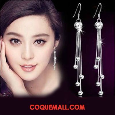 Boucles D'oreilles Femme Personnalité Blanc Tassel, Boucles D'oreilles Longue Section Tempérament