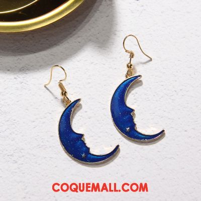 Boucles D'oreilles Femme Personnalité Cœur Simple, Boucles D'oreilles Tempérament Ciel Étoilé