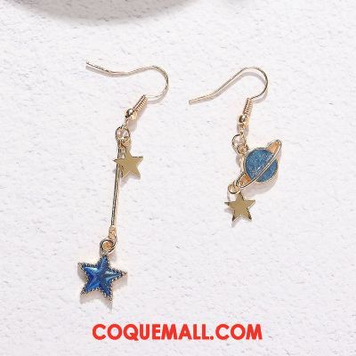 Boucles D'oreilles Femme Personnalité Cœur Simple, Boucles D'oreilles Tempérament Ciel Étoilé