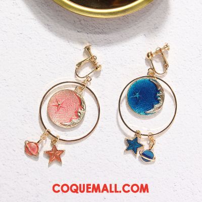 Boucles D'oreilles Femme Personnalité Cœur Simple, Boucles D'oreilles Tempérament Ciel Étoilé