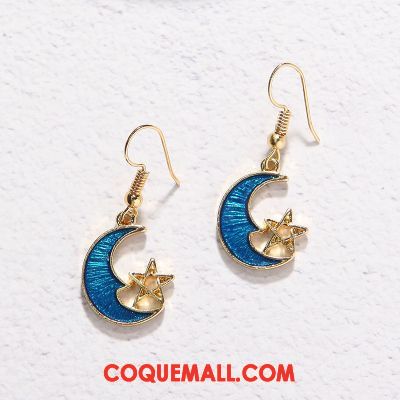 Boucles D'oreilles Femme Personnalité Cœur Simple, Boucles D'oreilles Tempérament Ciel Étoilé