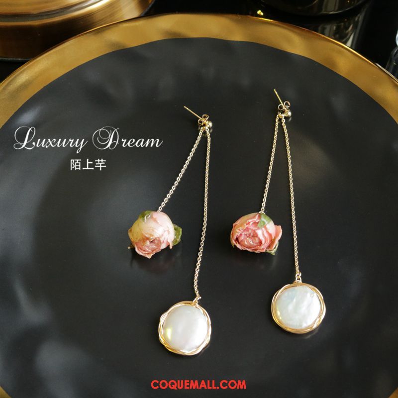 Boucles D'oreilles Femme Poudre Fleur Ultra, Boucles D'oreilles Original Rose