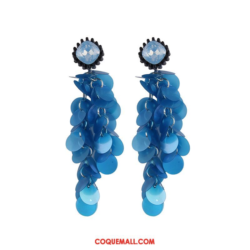 Boucles D'oreilles Femme Réseau All-match Coloré, Boucles D'oreilles Tir De Rue Rouge