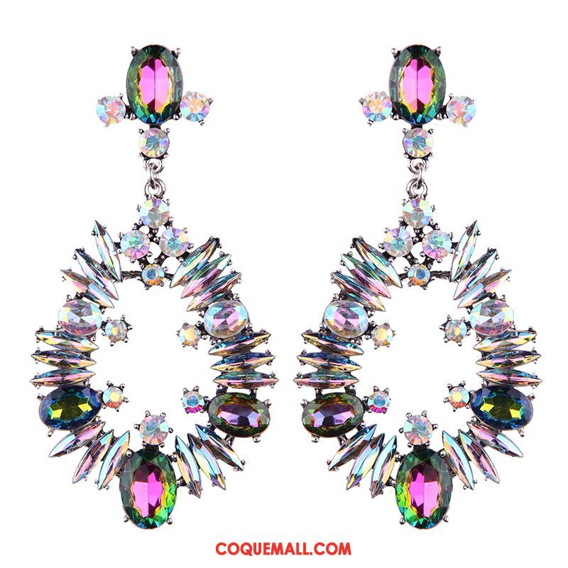 Boucles D'oreilles Femme Rétro Gros Luxueux, Boucles D'oreilles Couleur Personnalité Beige
