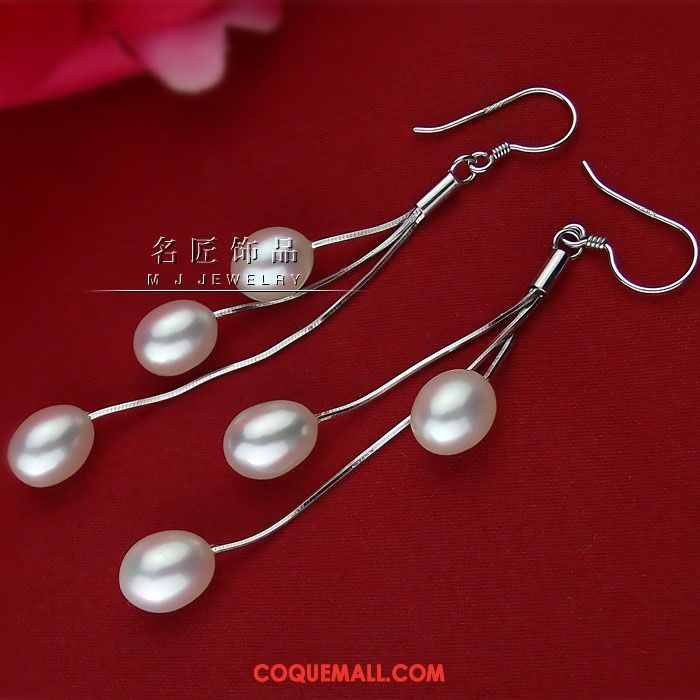 Boucles D'oreilles Femme Tassel Argenté Modèles Féminins, Boucles D'oreilles Perle Longue