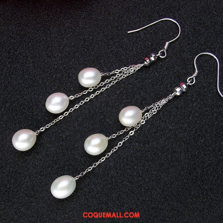 Boucles D'oreilles Femme Tassel Argenté Modèles Féminins, Boucles D'oreilles Perle Longue