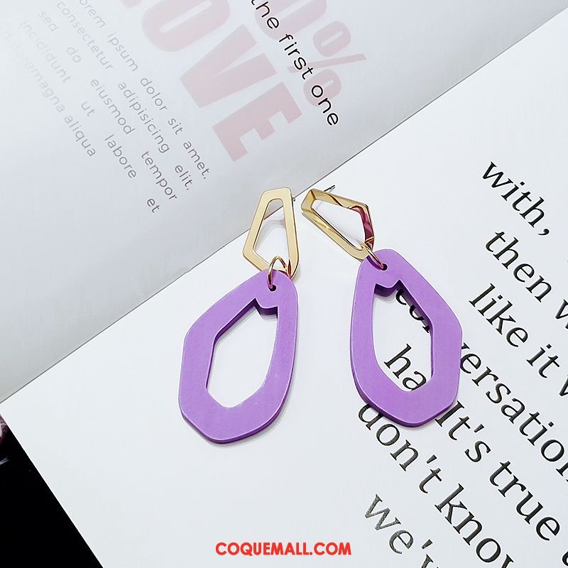 Boucles D'oreilles Femme Tempérament Personnalité Mode, Boucles D'oreilles Couleur Du Coup All-match