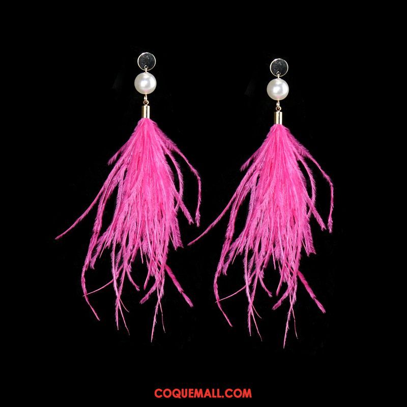 Boucles D'oreilles Femme Ultra Vacances Longue Section, Boucles D'oreilles Tassel Folk-custom Beige