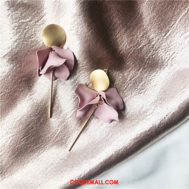 Boucles D'oreilles Femme Vacances Multicolore Dimensionnel, Boucles D'oreilles Fleurs Argenté