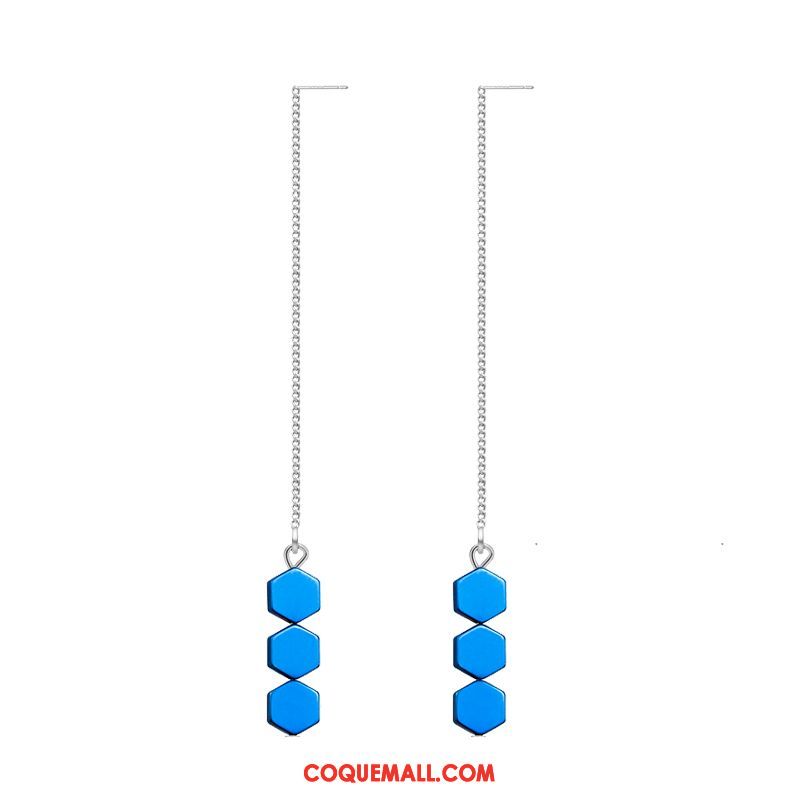 Boucles D'oreilles Femme Vert Personnalité Bleu, Boucles D'oreilles Dégradé De Couleur Créatif