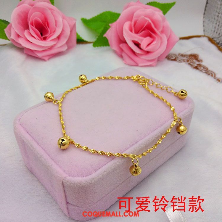 Bracelet De Cheville Femme Ajustable Simple Accessoires, Bracelet De Cheville Mode All-match Gold Sandfarben
