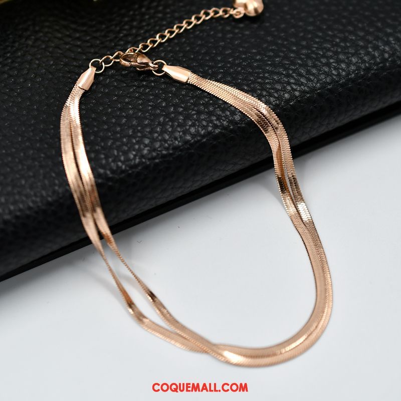 Bracelet De Cheville Femme Jaune Couleur Étudiant, Bracelet De Cheville Rose Mode Gold