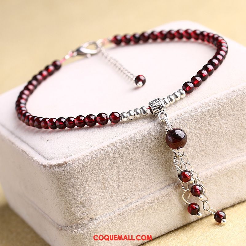 Bracelet De Cheville Femme Mode Rouge Simple, Bracelet De Cheville Cristal Accessoires