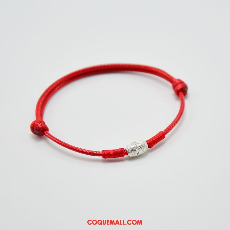 Bracelet De Cheville Femme Rouge Argenté Bracelet, Bracelet De Cheville Mode Personnalité