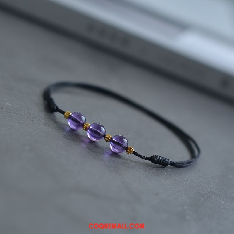 Bracelet De Cheville Femme Rouge Petit Cristal, Bracelet De Cheville Violet Folk-custom