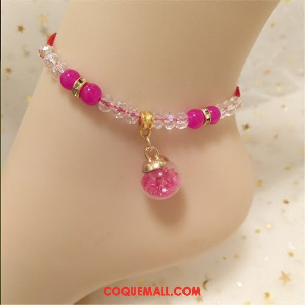 Bracelet De Cheville Femme Simple Grand Allongé, Bracelet De Cheville Rose Grande Taille Gold