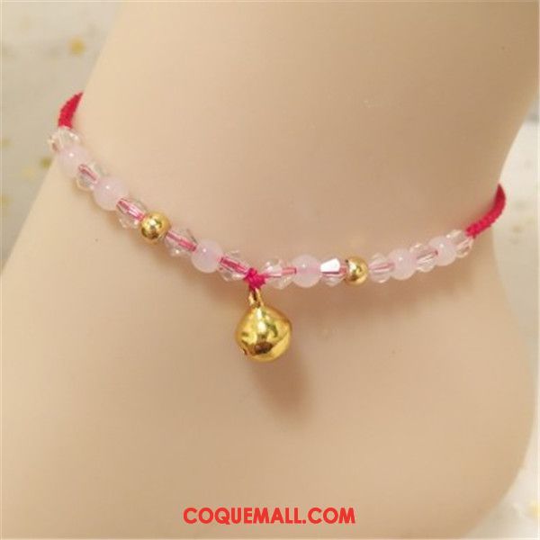 Bracelet De Cheville Femme Simple Grand Allongé, Bracelet De Cheville Rose Grande Taille Gold