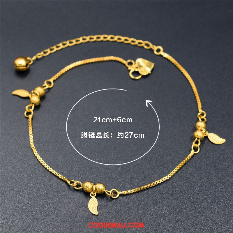 Bracelet De Cheville Femme Simple Pendentif Sexy, Bracelet De Cheville Jaune Petit Gold Sandfarben