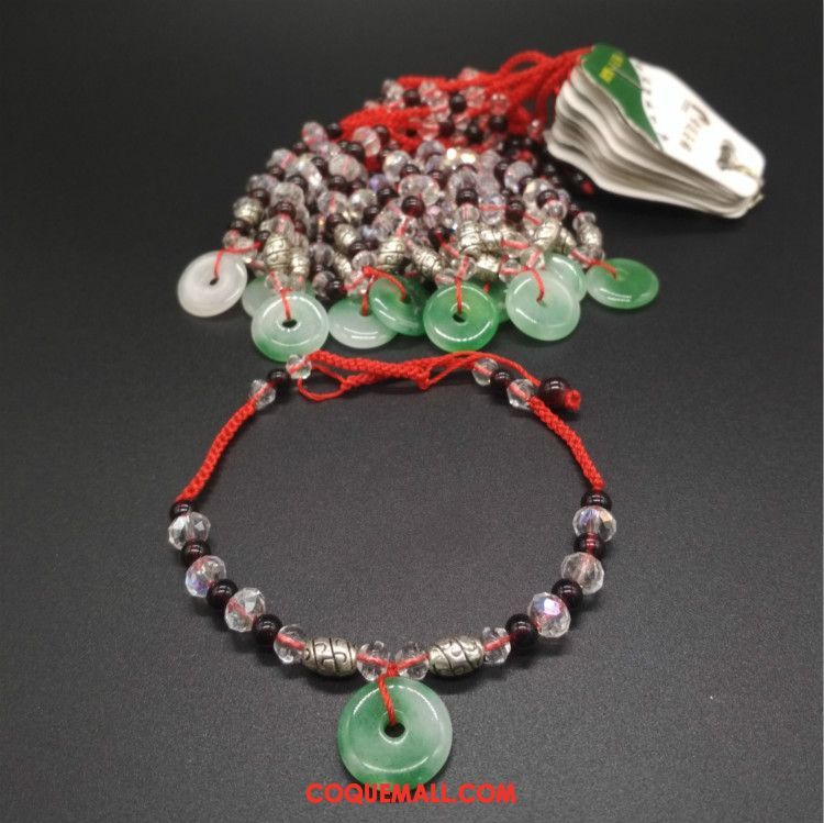 Bracelet De Cheville Femme Tissage Rouge Amoureux, Bracelet De Cheville Accessoires
