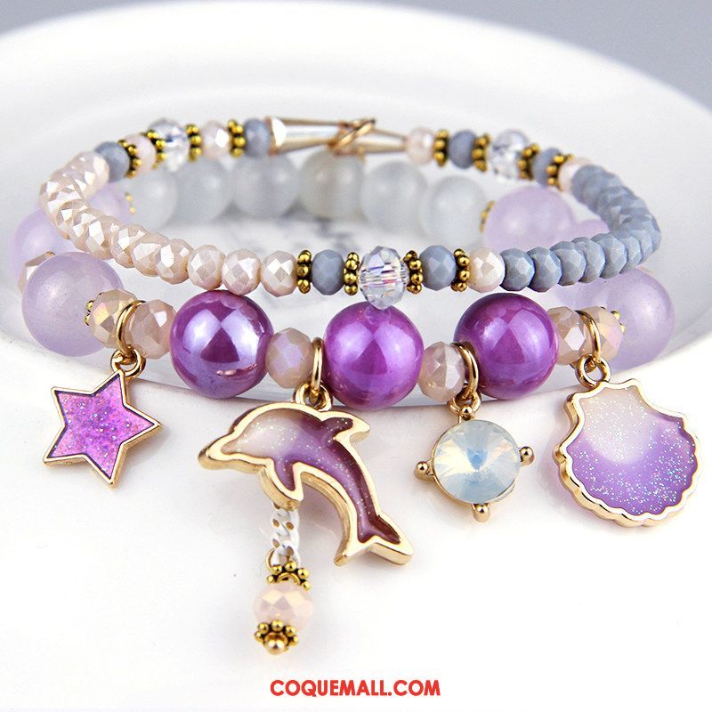 Bracelets Femme Accessoires Violet Mode, Bracelets Bracelet Accessoires