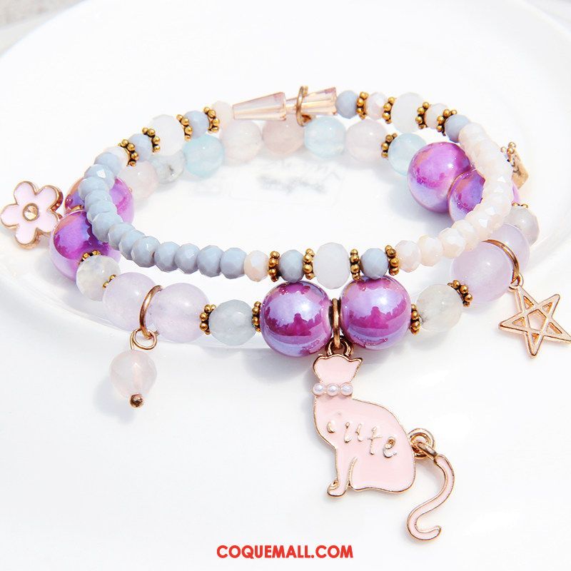 Bracelets Femme Accessoires Violet Mode, Bracelets Bracelet Accessoires