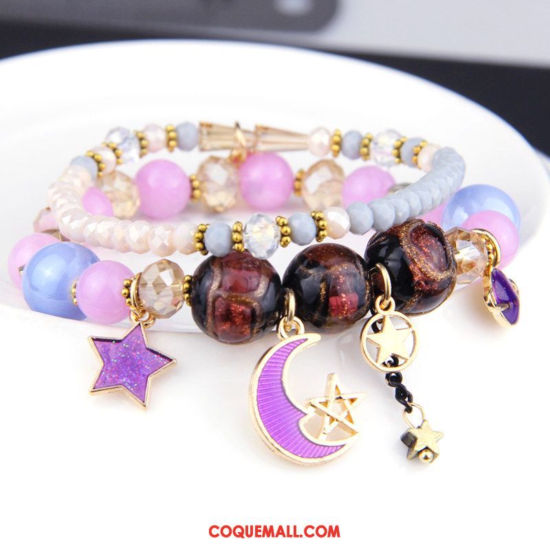 Bracelets Femme Accessoires Violet Mode, Bracelets Bracelet Accessoires