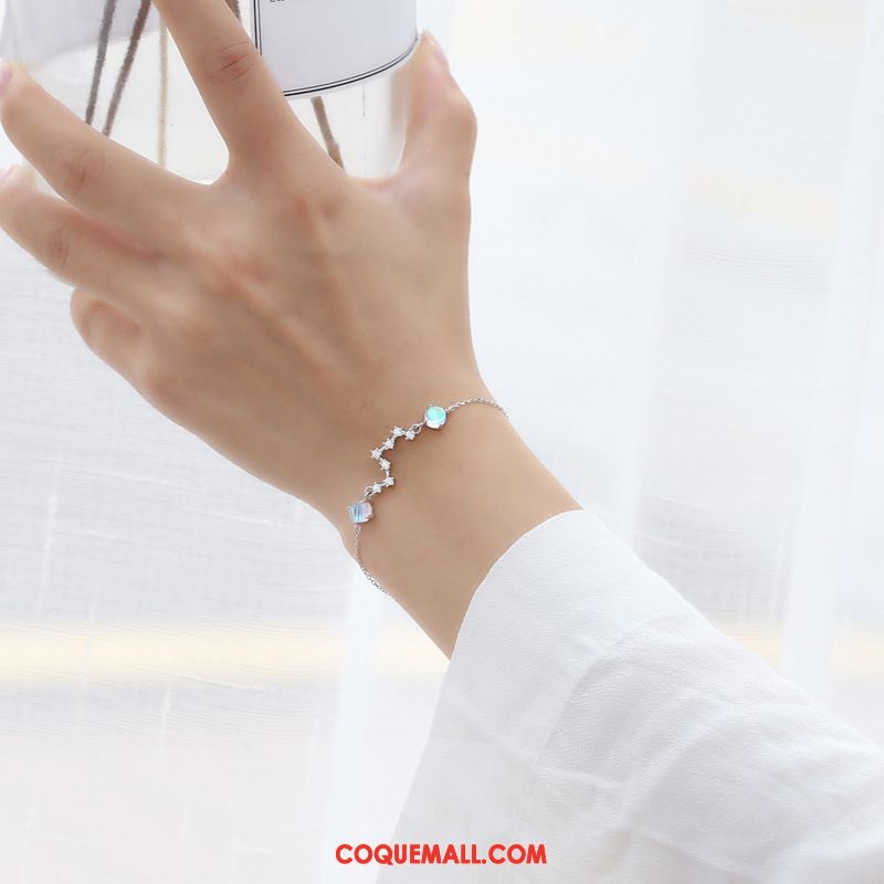 Bracelets Femme Argenté Cadeau D'anniversaire Cœur, Bracelets Bracelet Simple