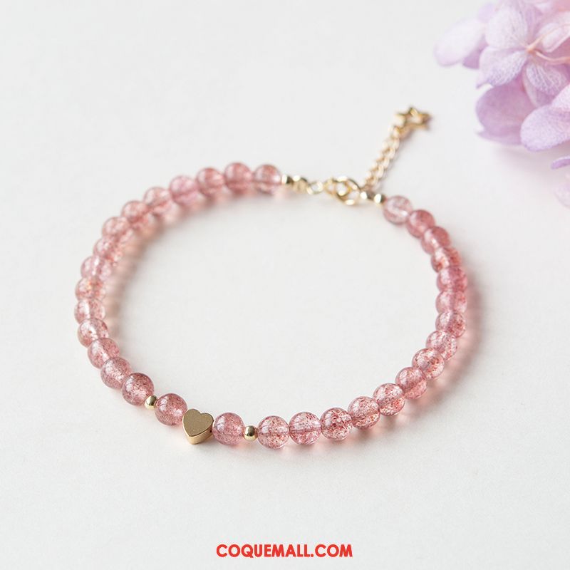 Bracelets Femme Cristal Rose Petit, Bracelets Fleur Cadeau D'anniversaire