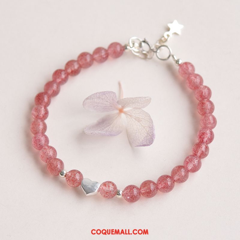 Bracelets Femme Cristal Rose Petit, Bracelets Fleur Cadeau D'anniversaire