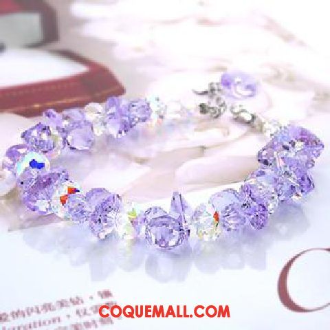 Bracelets Femme Frais Personnalité Argenté, Bracelets Pure Violet