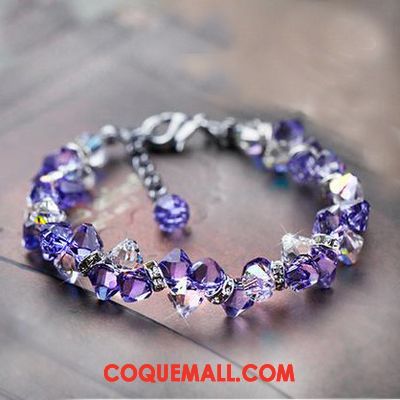 Bracelets Femme Frais Personnalité Argenté, Bracelets Pure Violet