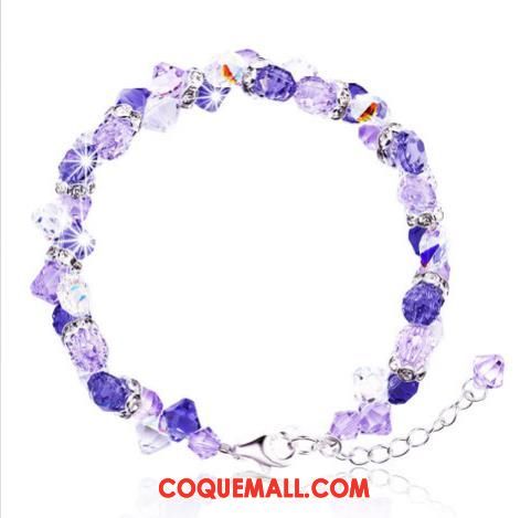 Bracelets Femme Frais Personnalité Argenté, Bracelets Pure Violet