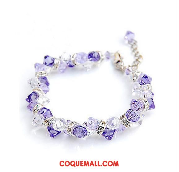 Bracelets Femme Frais Personnalité Argenté, Bracelets Pure Violet