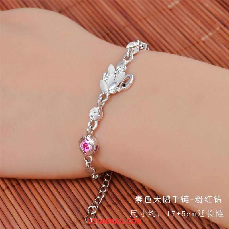 Bracelets Femme Mode Papillon All-match, Bracelets Cristal Rose Gold