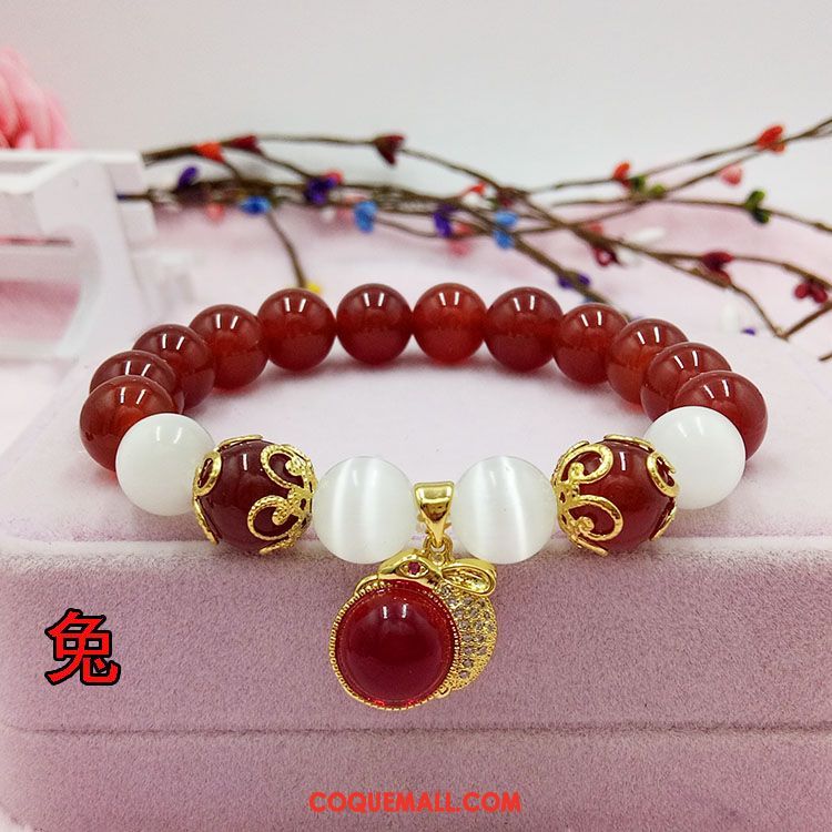 Bracelets Femme Pendentif Rouge Naturel, Bracelets Bracelet Gold Sandfarben