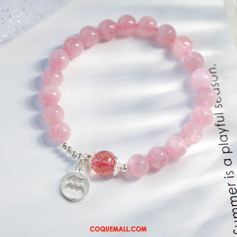 Bracelets Femme Pure Fraise Étudiant, Bracelets Cristal Poudre