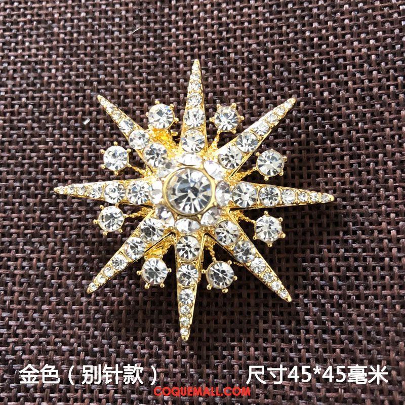 Broche Femme Corsage Accessoires Le Nouveau, Broche Flocon De Neige Carrière Gold