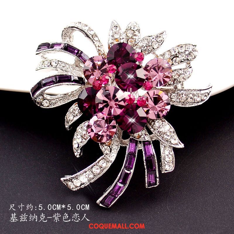 Broche Femme Gros Boucle D'écharpe Cristal, Broche Corsage Paon