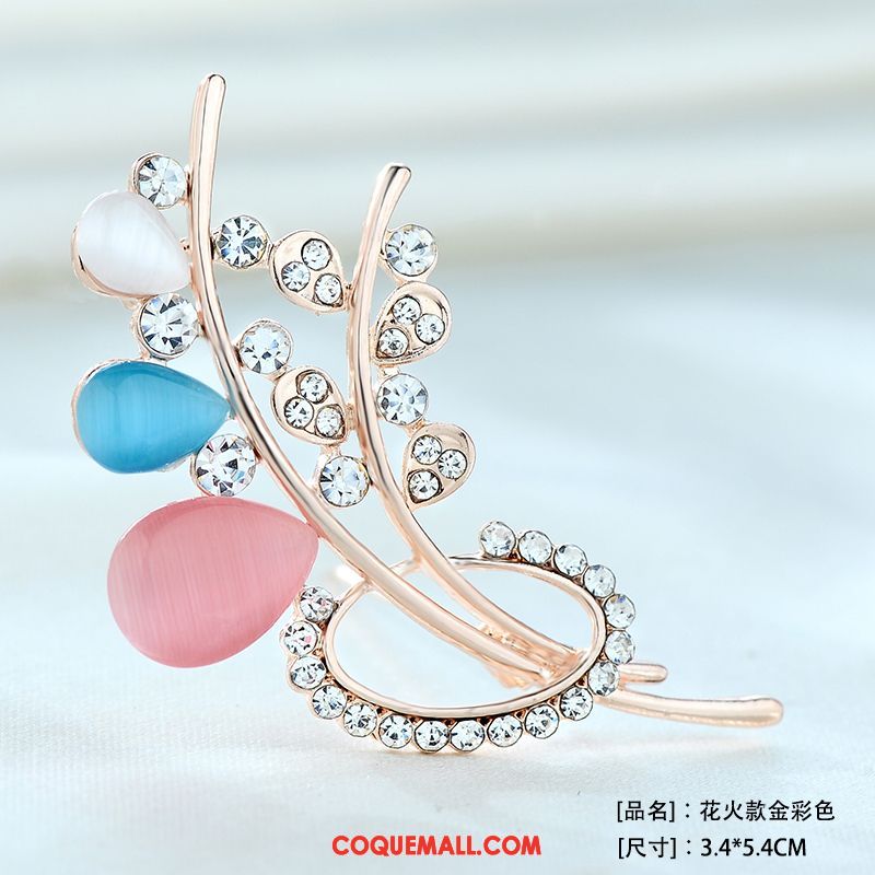 Broche Femme Simple Pierres De Strass Accessoires, Broche Populaire Cristal