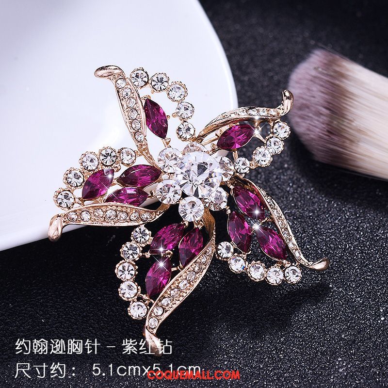 Broche Femme Tempérament Cristal Accessoires, Broche Corsage Mode