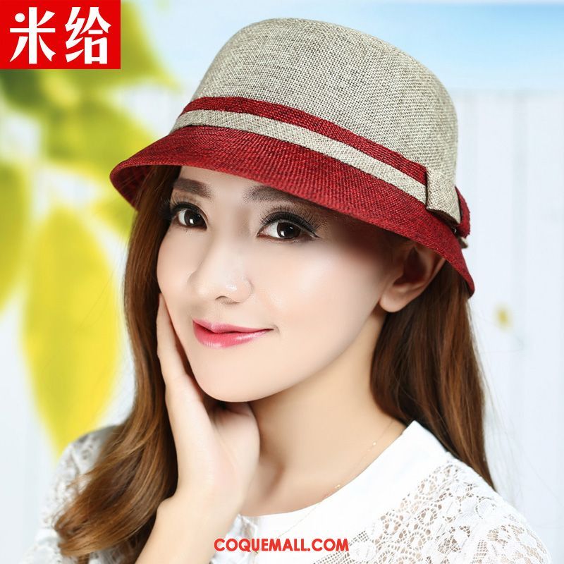 Casquette Chapeau Femme All-match Été Chapeau De Pêcheur, Casquette Chapeau Printemps Crème Solaire