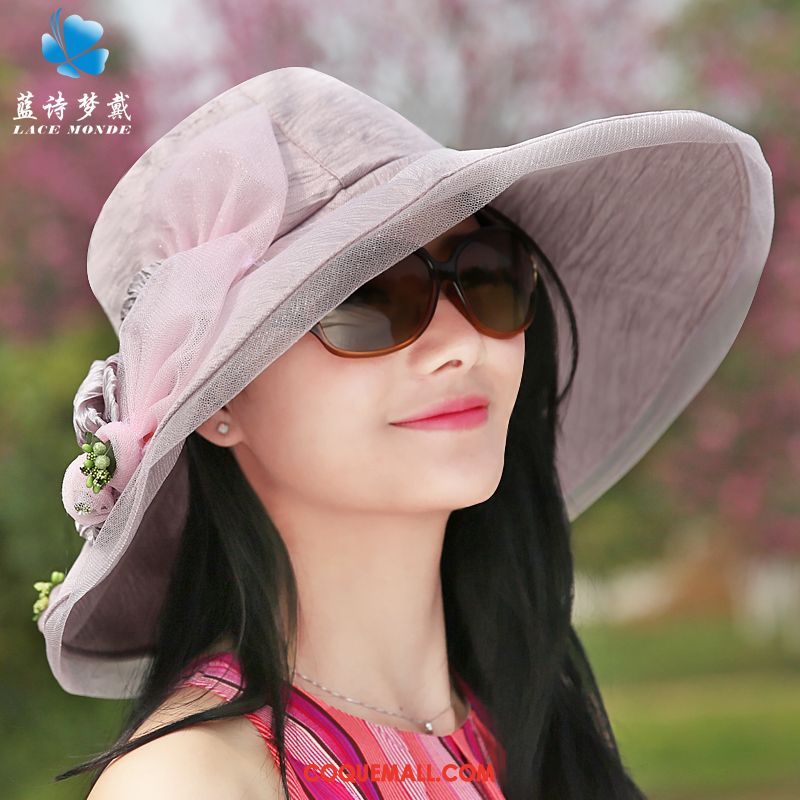 Casquette Chapeau Femme Anti-uv Plage Été, Casquette Chapeau Chapeau De Soleil De Plein Air