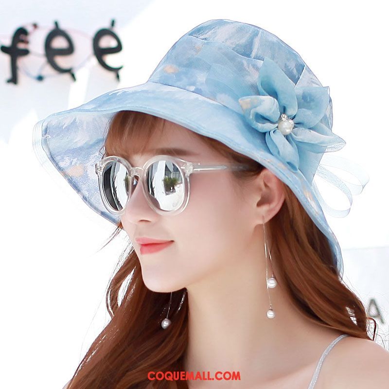 Casquette Chapeau Femme Chapeau De Soleil All-match Ombre, Casquette Chapeau Été Voyage