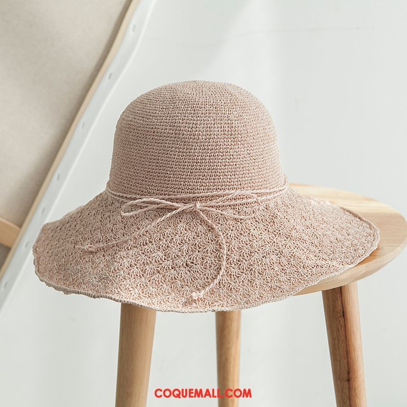 Casquette Chapeau Femme Chapeau De Soleil Creux Plage, Casquette Chapeau Vacances Plier