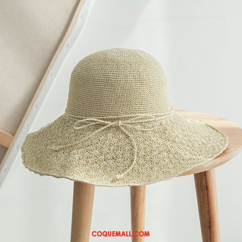 Casquette Chapeau Femme Chapeau De Soleil Creux Plage, Casquette Chapeau Vacances Plier