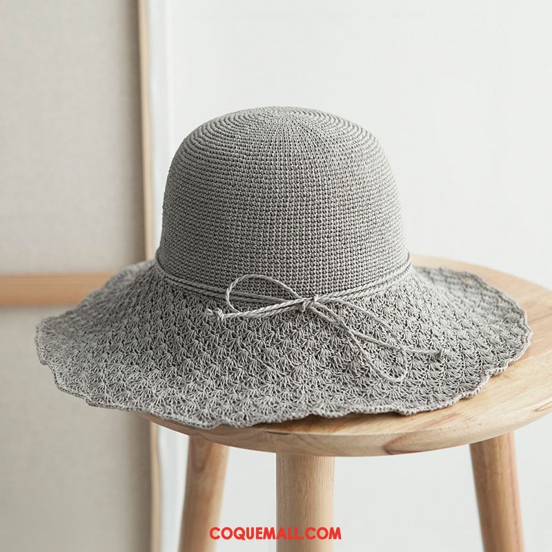 Casquette Chapeau Femme Chapeau De Soleil Creux Plage, Casquette Chapeau Vacances Plier