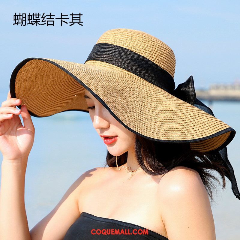 Casquette Chapeau Femme Chapeau Ombre Plage, Casquette Chapeau All-match Été